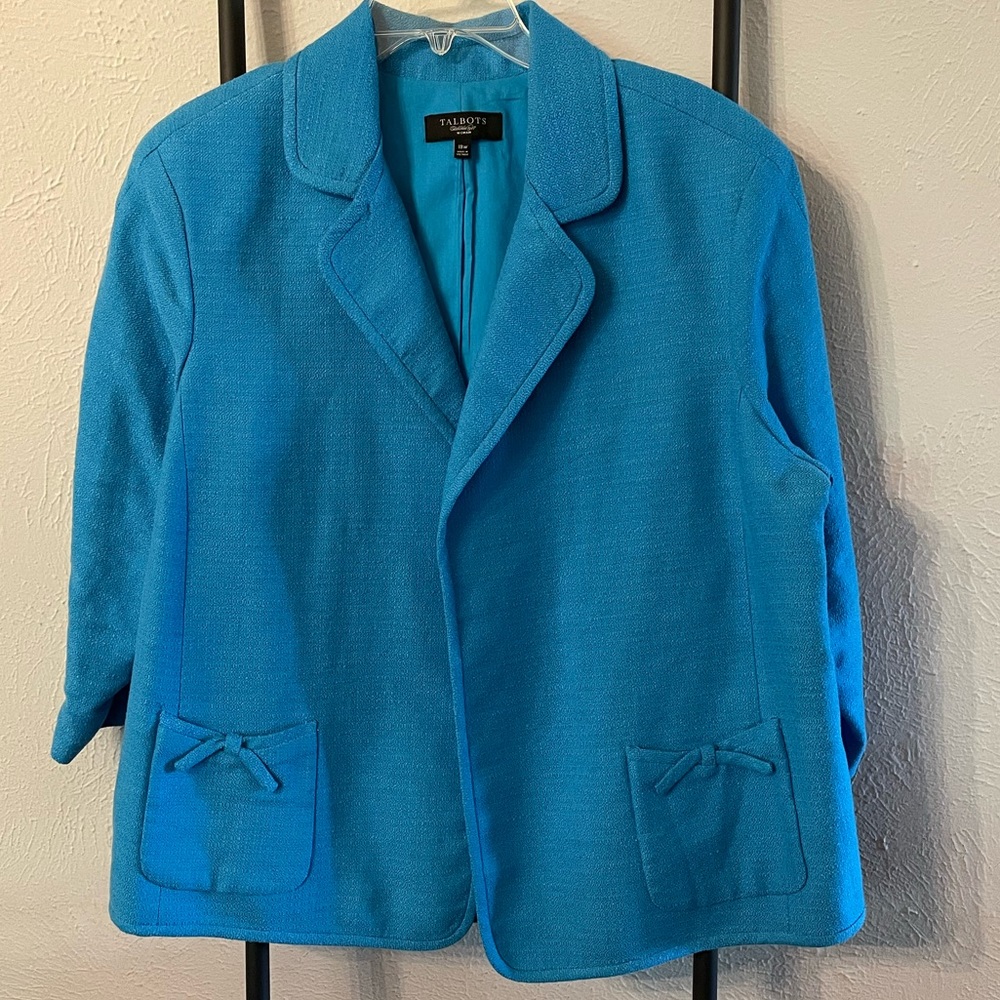 Talbots Turquoise Blazer Size 18W